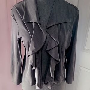 East 5th Black Ruffle Blazer/Shrug